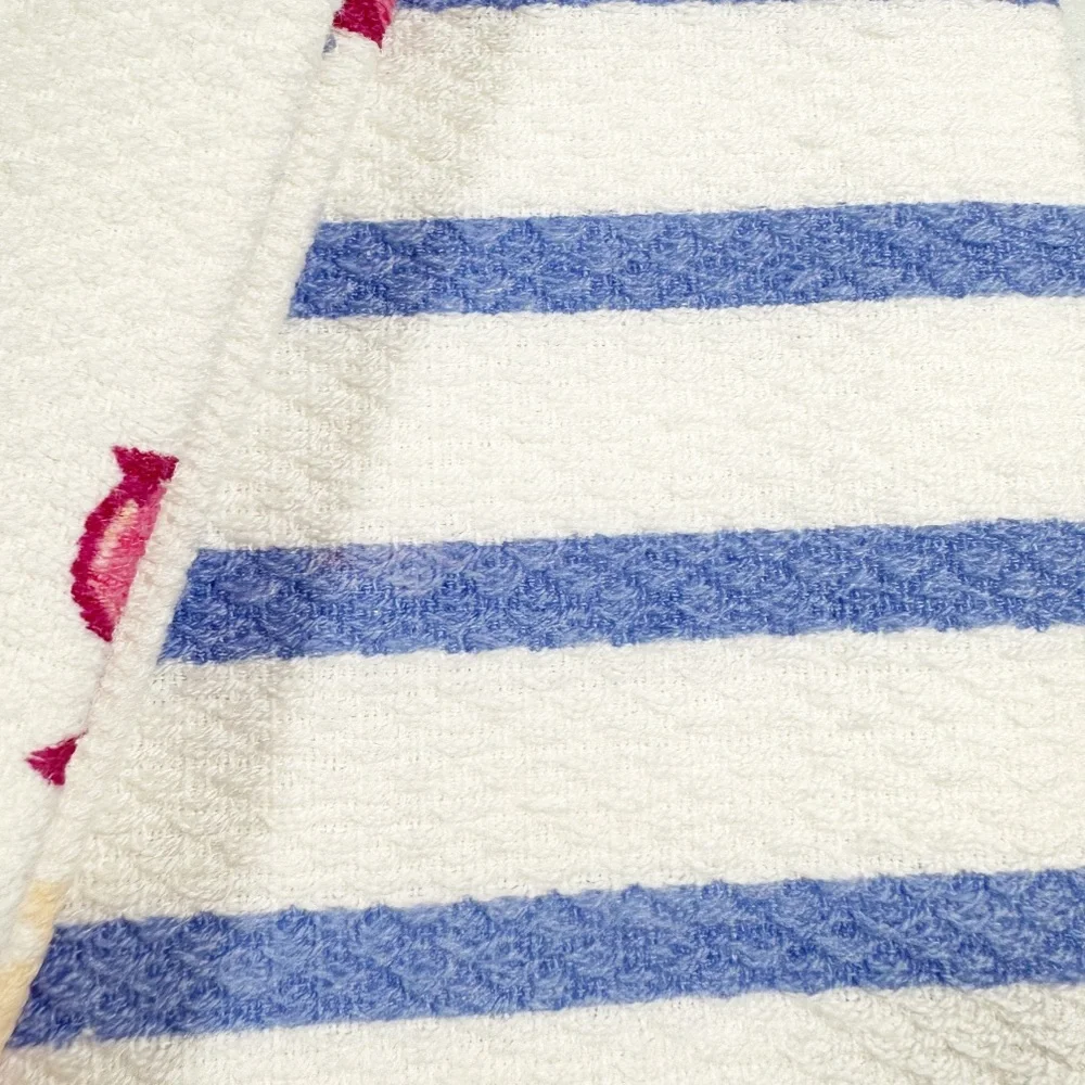 NEW Kate Spade FRUITY COCKTAILS/STRIPED Themed Kitchen Towels Set/2
